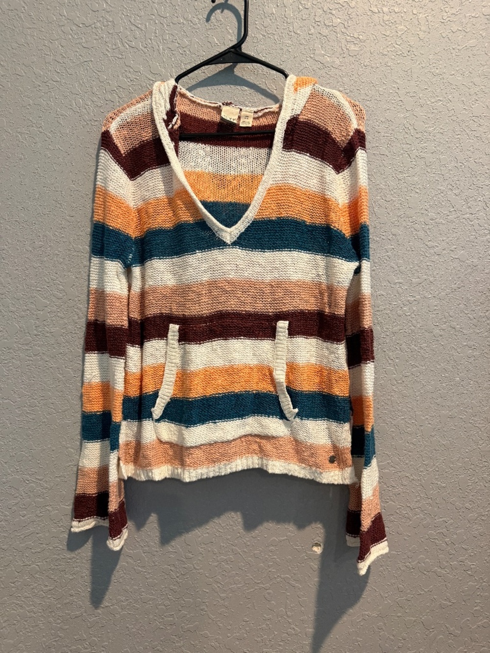 Roxy V Neck Sweater Hoodie - Size M